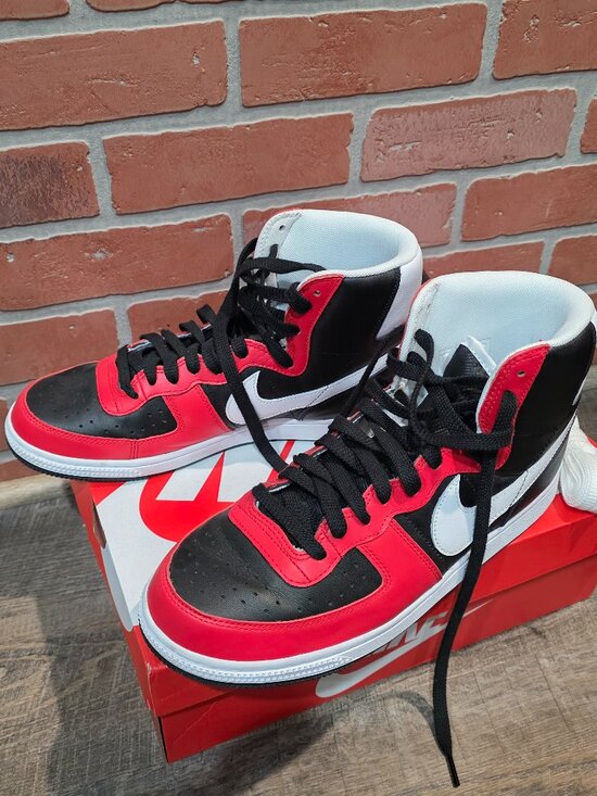 NIKE TERMINATOR HIGH Shoes Size 11 Men\'s Red Black White WORN 2 times! main image 9